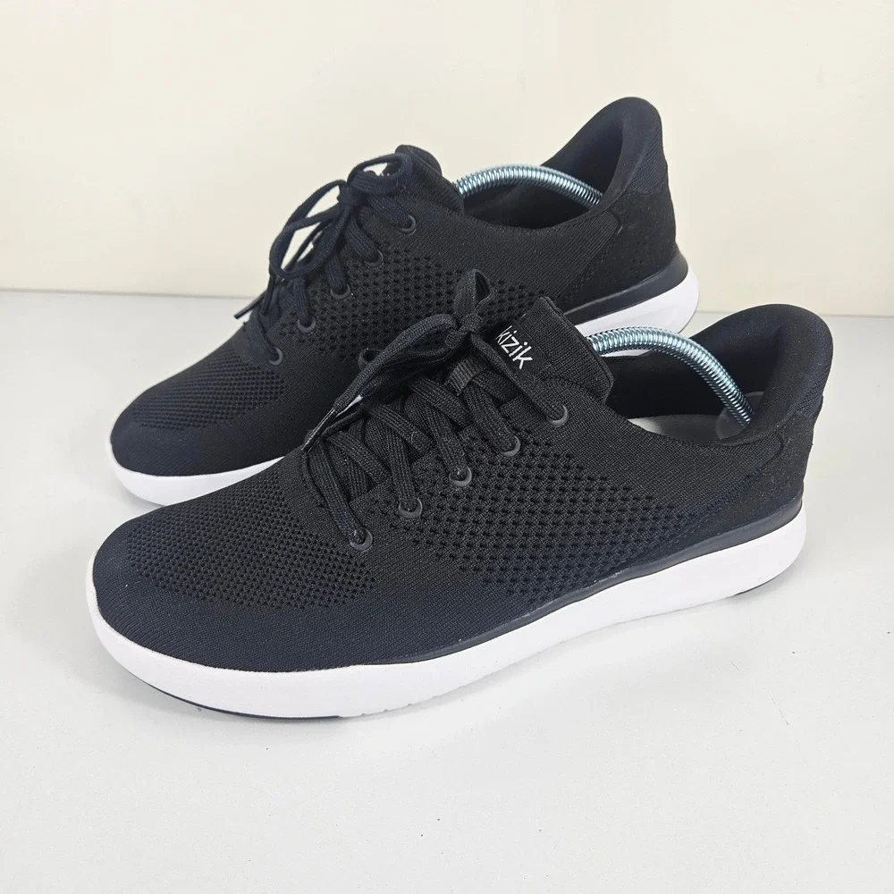 Kizik Lima Hands-Free Mens 11 W 12.5 Sneakers Black White Mesh Athletic Shoes